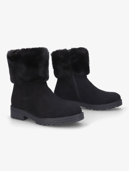 Boots à fourrure synthétique - Noir - 4