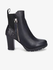 Bottines à contrefort pailleté - Noir - 5