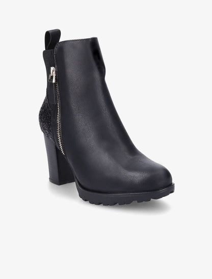 Bottines à contrefort pailleté - Noir - 2