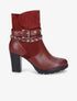 Bottines à chaîne et clous - Bordeaux - 1