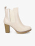 Bottines classiques à talon haut - Beige - 5