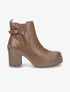 Bottines élastiquées à talon - Taupe - 5