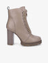 Bottines à talon et chaînes - Taupe - 1