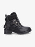 Bottines patinées à sangles - Noir - 5