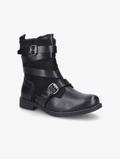 Bottines montantes à sangles - Noir - 2