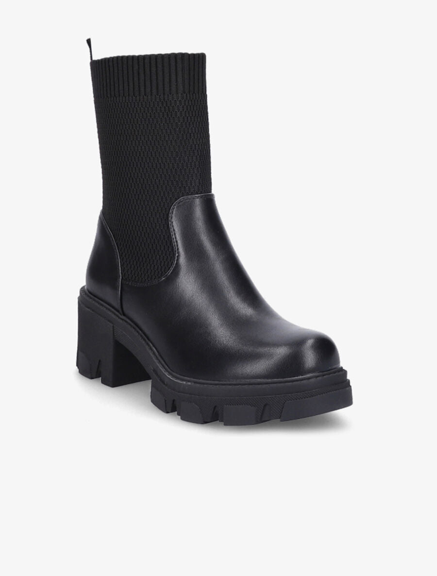 Boots montantes bi-matière - Noir - 2