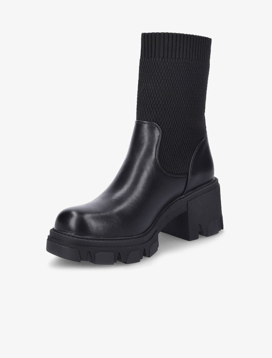 Boots montantes bi-matière - Noir - 3