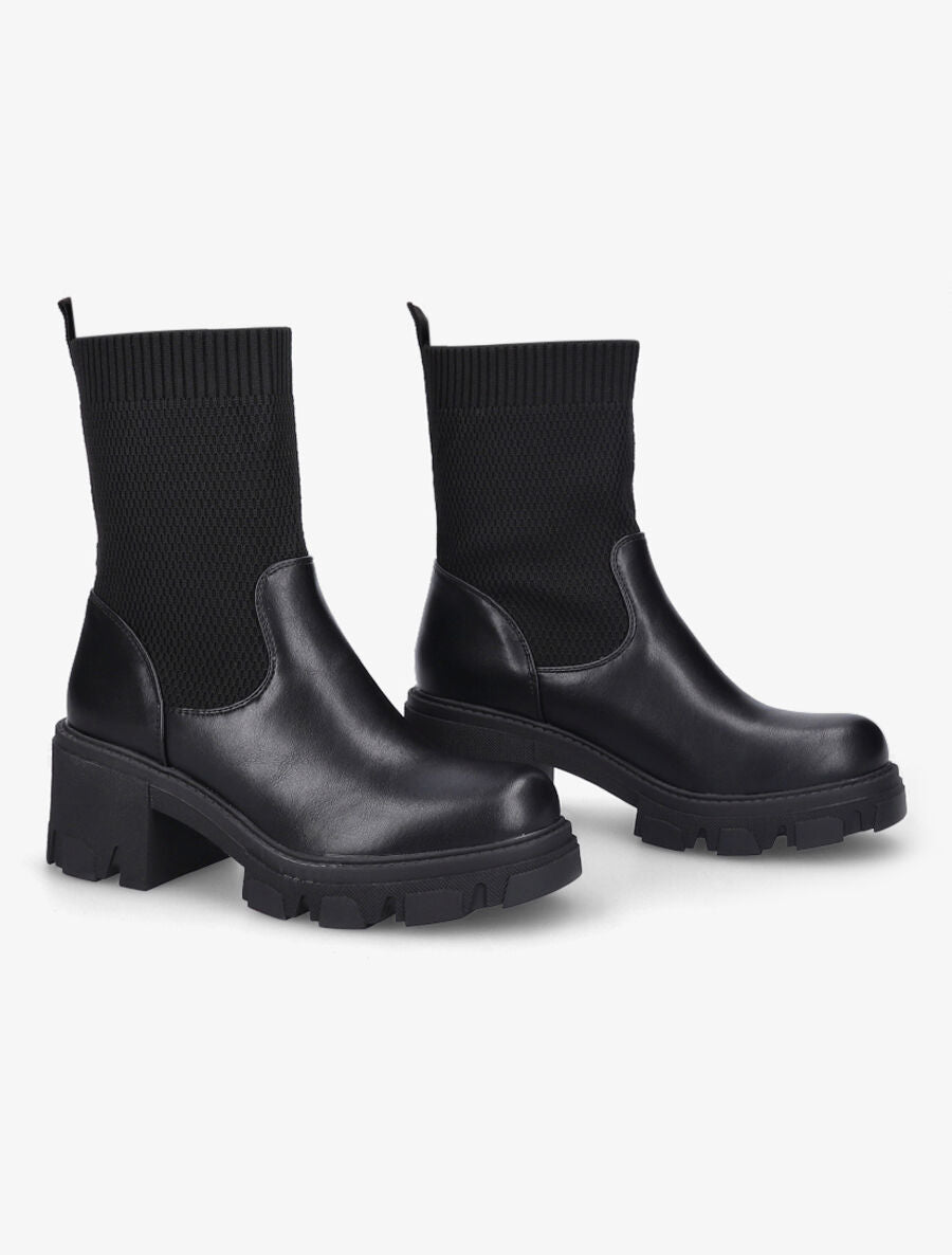Boots montantes bi-matière - Noir - 4