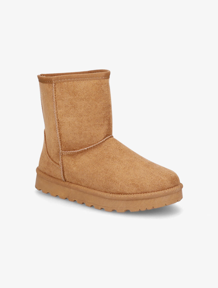 Boots fourrées en suédine - Camel - 2