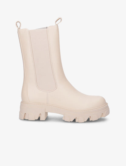 Bottes crantées stylisées - Beige - 2