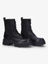 Bottines bi-matière à lacets - Noir - 1