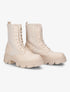 Bottines bi-matière à lacets - Beige - 5