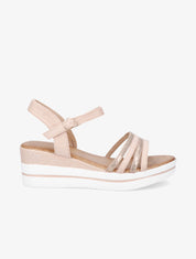 Sandales compensées à semelle irisées - Rose gold - 1