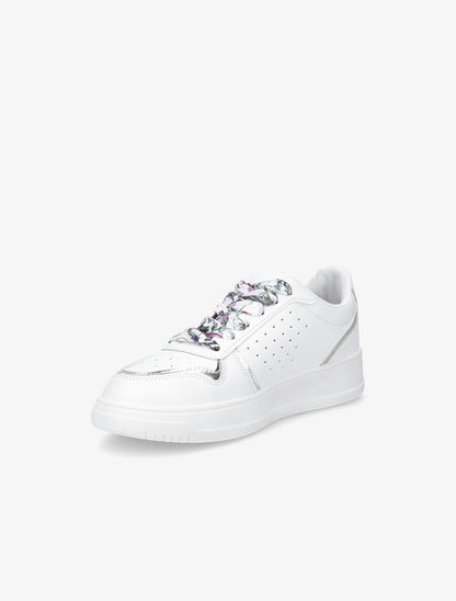 Sneakers à lacets imprimé interchangeables - Argent - 3
