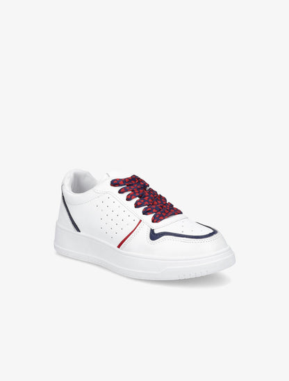 Sneakers à lacets imprimé interchangeables - Marine - 2