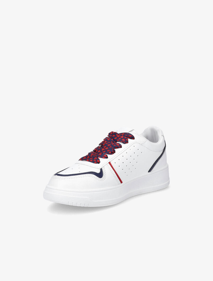 Sneakers à lacets imprimé interchangeables - Marine - 3