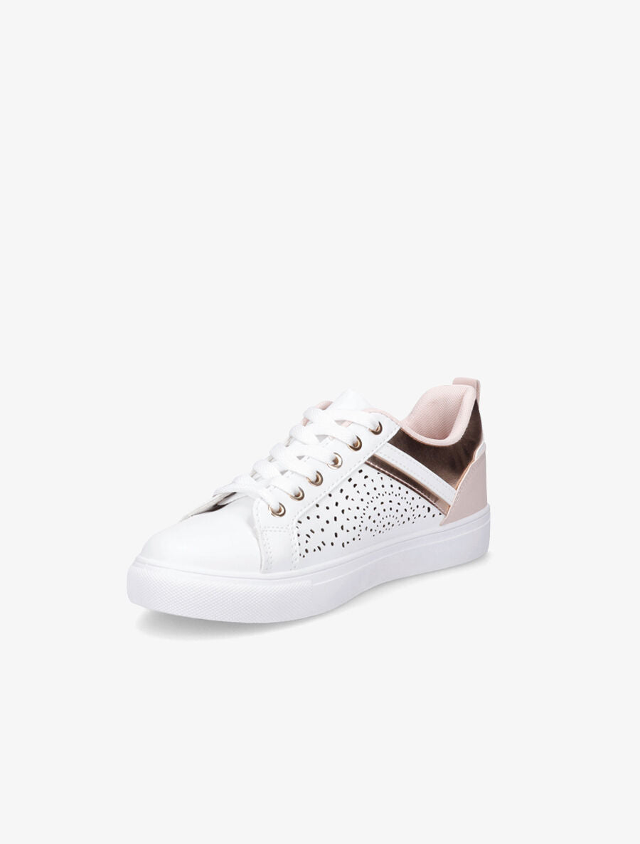 Baskets perforées à empiècements irisés - Rose gold - 3