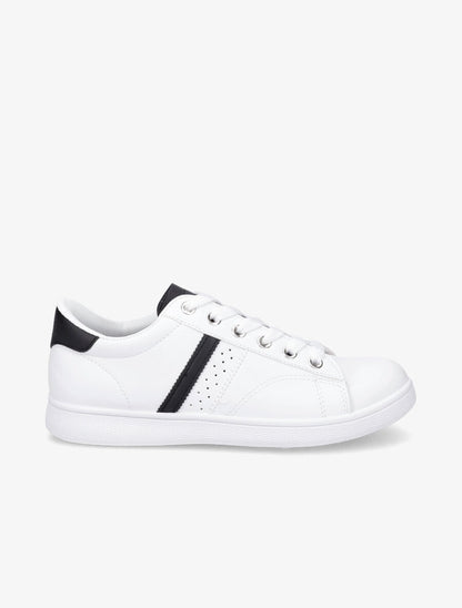 Sneakers à contrefort contrastant - Noir - 1