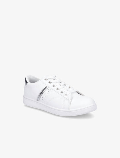 Sneakers à contrefort contrastant - Argent - 2