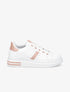 Baskets classiques en simili - Blanc/rose - 5