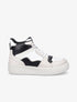 Sneakers montantes en simili - Noir/beige - 1