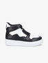 Sneakers montantes en simili - Noir/blanc - 1