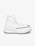 Baskets montantes en simili et tissu - Blanc - 1
