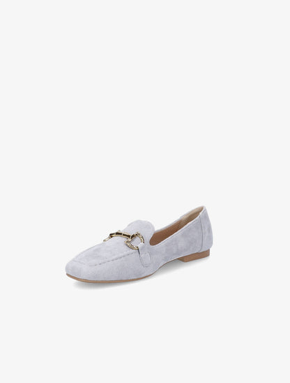 Mocassins à boucle en suédine - Bleu clair - 3