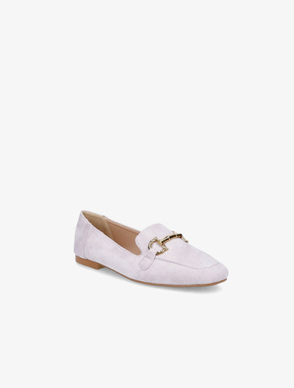 Mocassins à boucle en suédine - Lilas - 2
