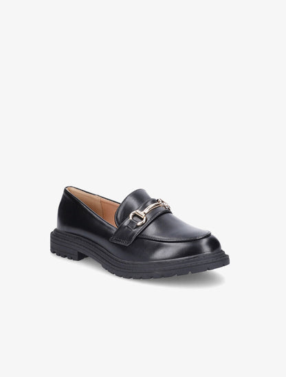 Mocassins en simili et boucle - Noir - 2