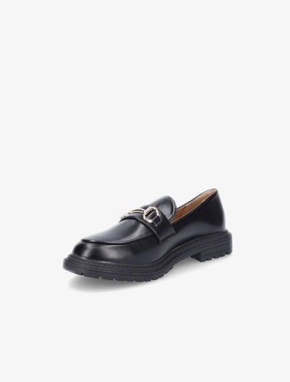 Mocassins en simili et boucle - Noir - 3