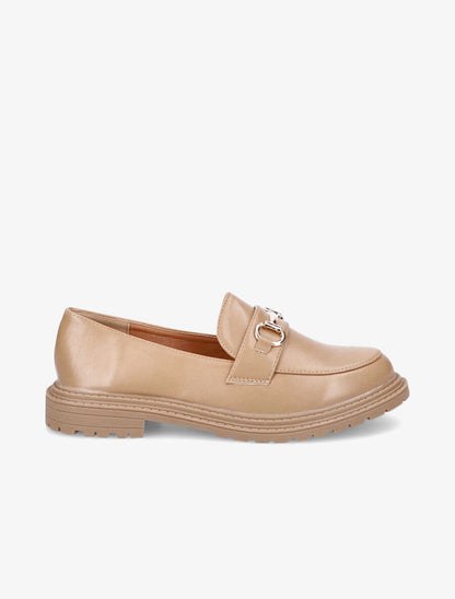 Mocassins en simili et boucle - Taupe - 5