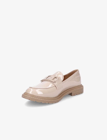 Mocassins vernis et boucle - Beige - 3