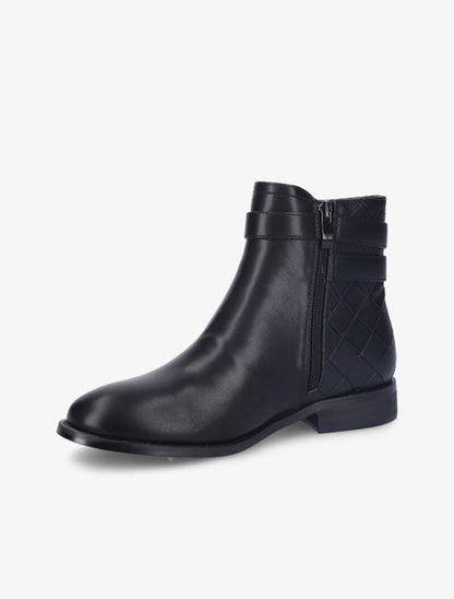Bottines à contrefort effet osier à boucles - Noir - 4
