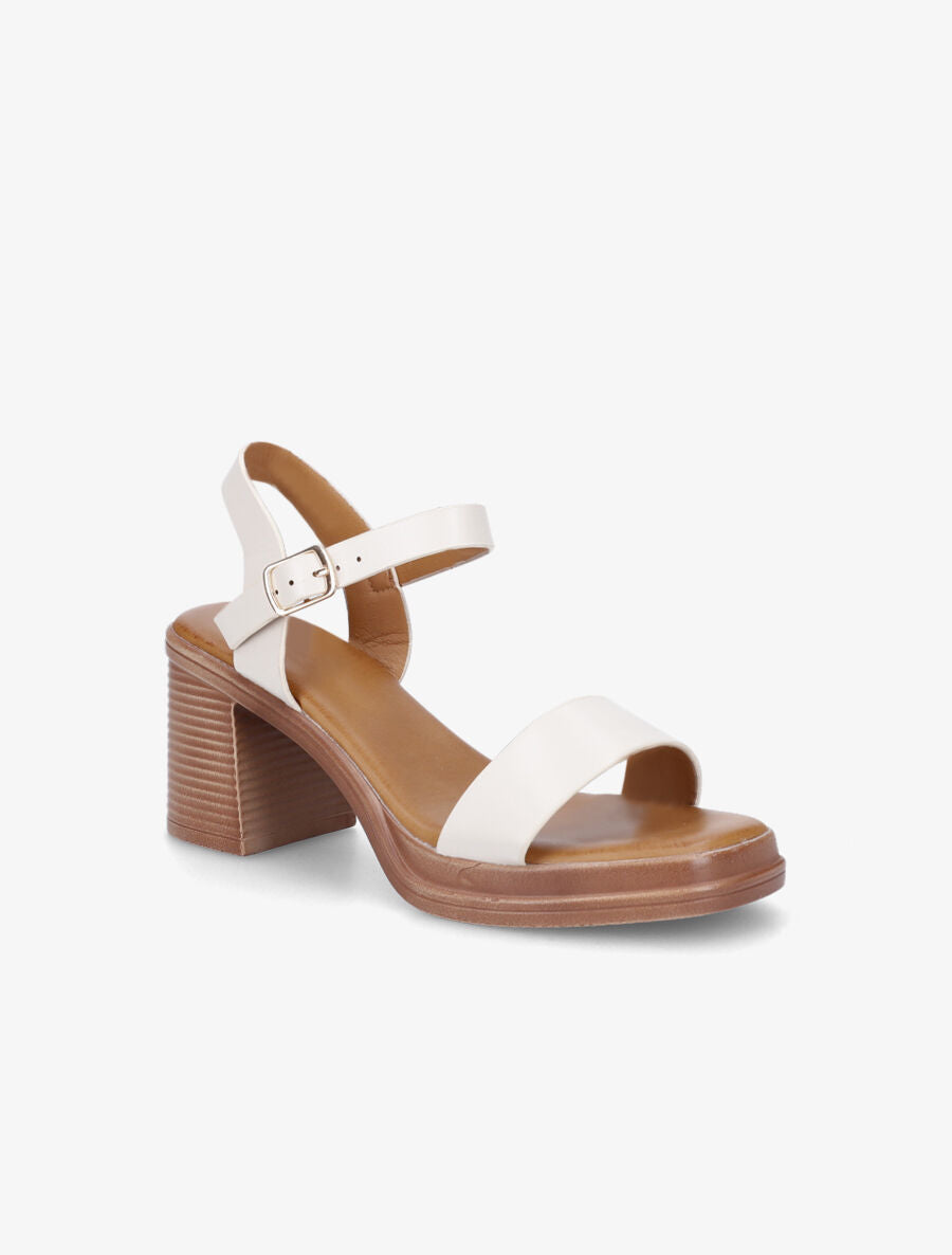 Sandales mi-hautes en simili - Beige - 2