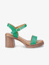Sandales mi-hautes en simili - Vert - 1