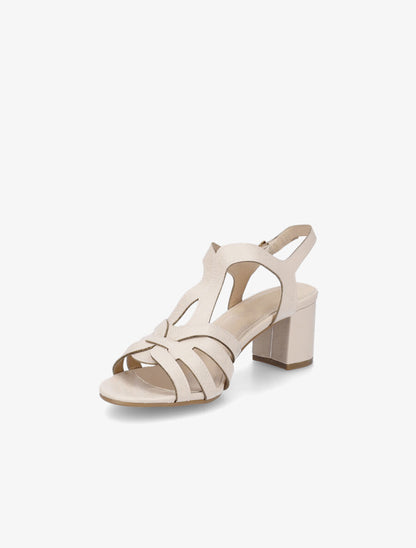 Sandales en simili à brides fantaisies - Beige - 3