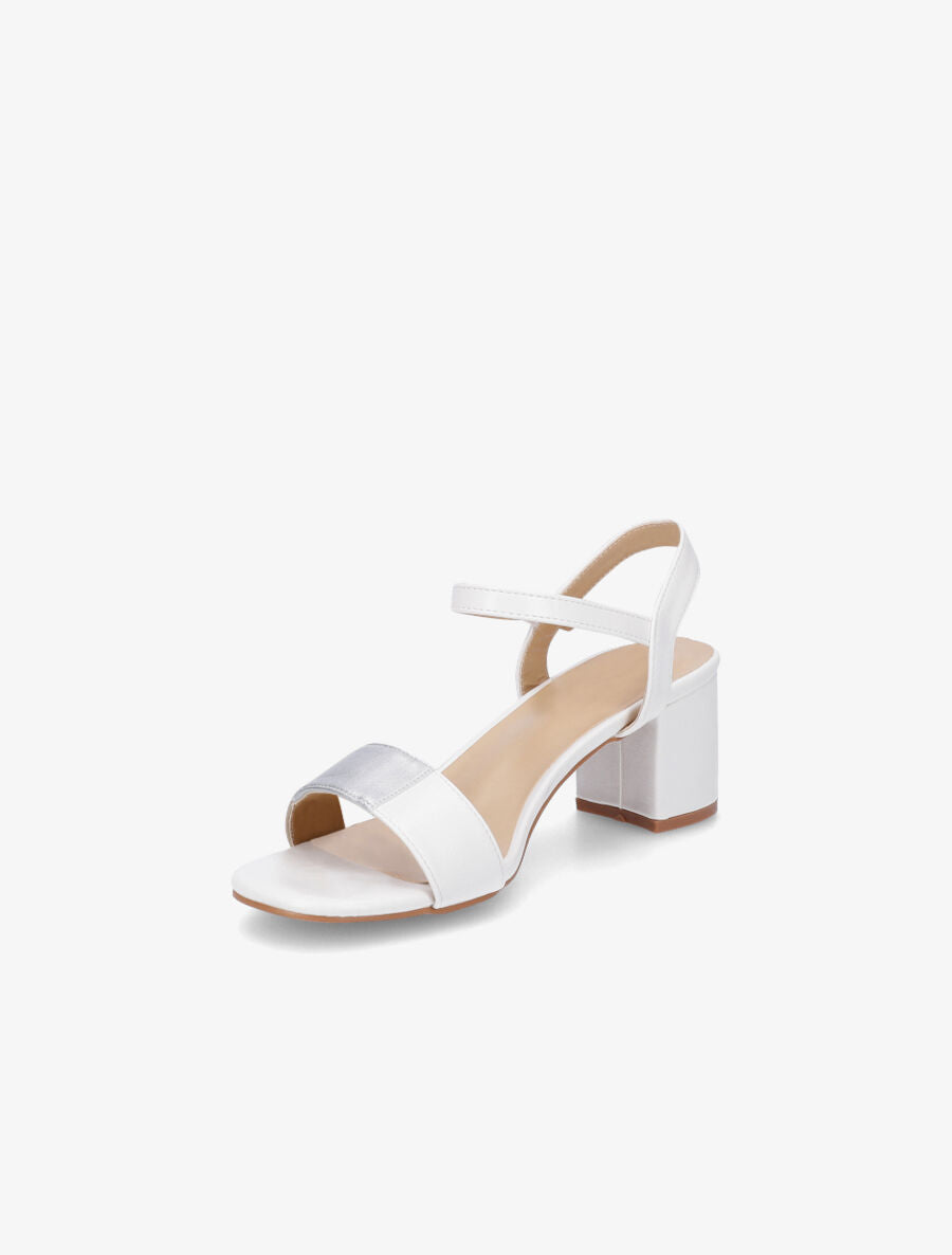 Sandales à bride fantaisie en simili - Blanc - 3