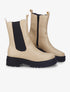 Bottines à plateforme et semelle crantés stylisés - Beige - 1
