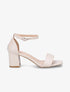 Sandales en simili à talon - Beige - 1