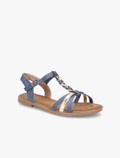 Nu-pieds tressés et irisés - Bleu - 2