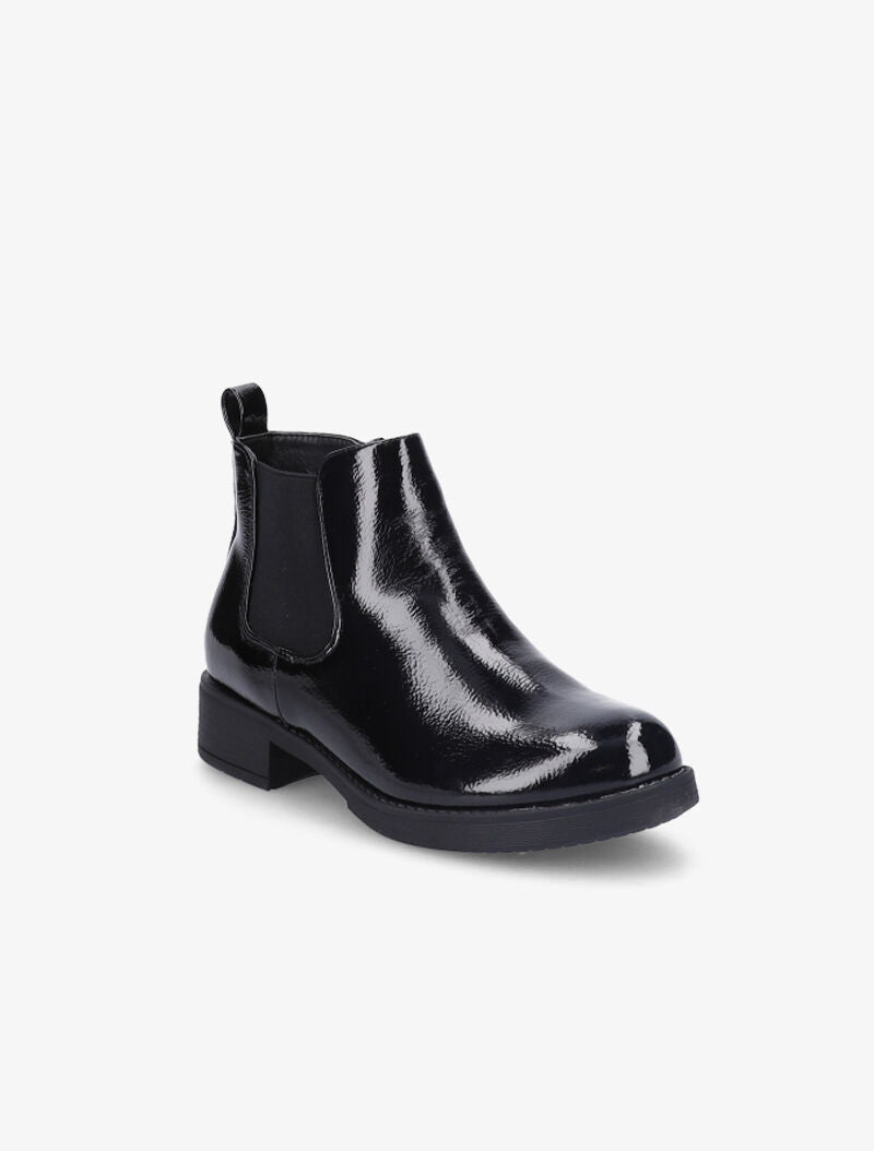 Bottines style chelsea vernies - Noir - 3