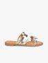 Nu-pieds multi-brides et strass - Or - 1