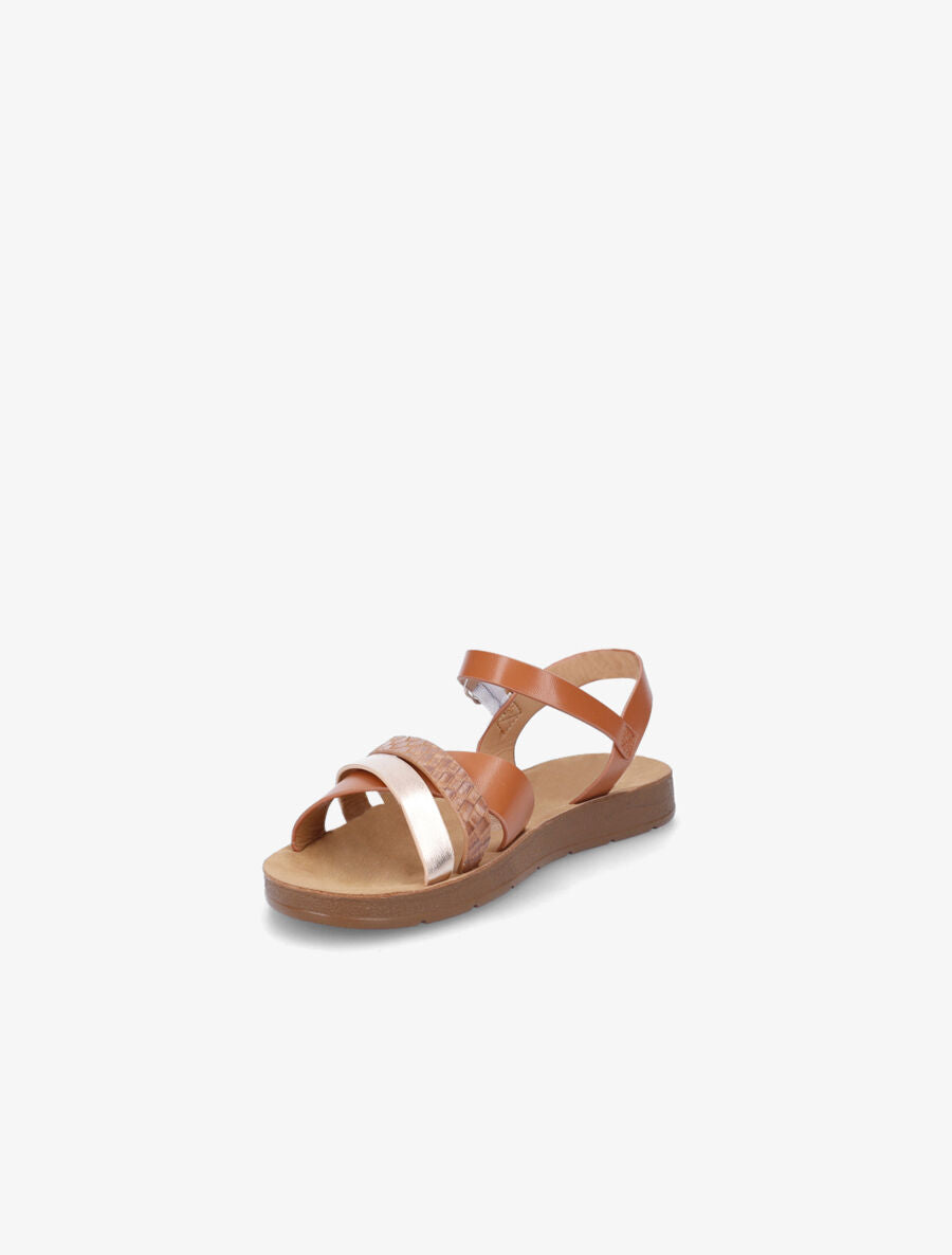 Nu-pieds à brides fantaisies - Camel - 3