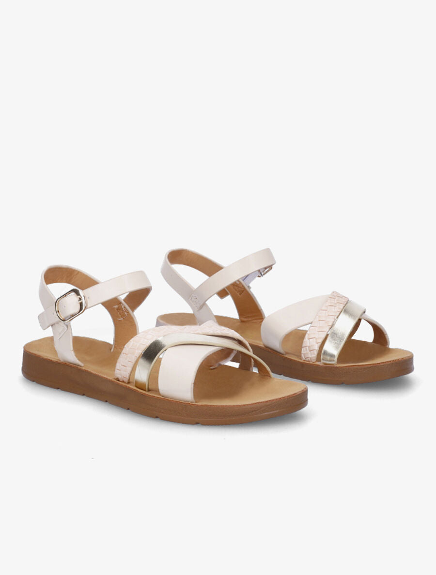 Nu-pieds à brides fantaisies - Beige - 4