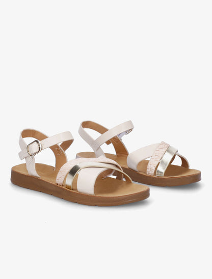 Nu-pieds à brides fantaisies - Beige - 4