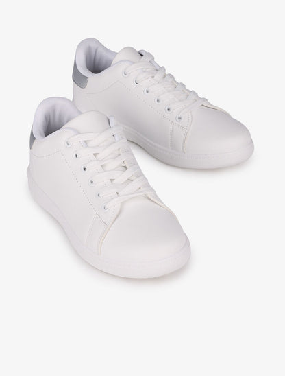 Sneakers à contrefort contrastant - Argent - 4