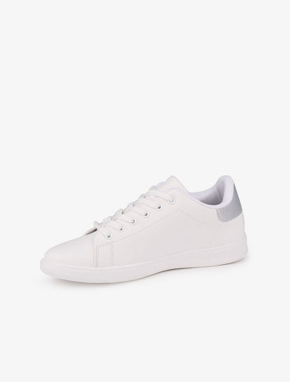 Sneakers à contrefort contrastant - Argent - 3
