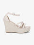 Sandales compensées style espadrilles - Nude - 1