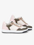 Sneakers à détails dorés - Rose/kaki - 1